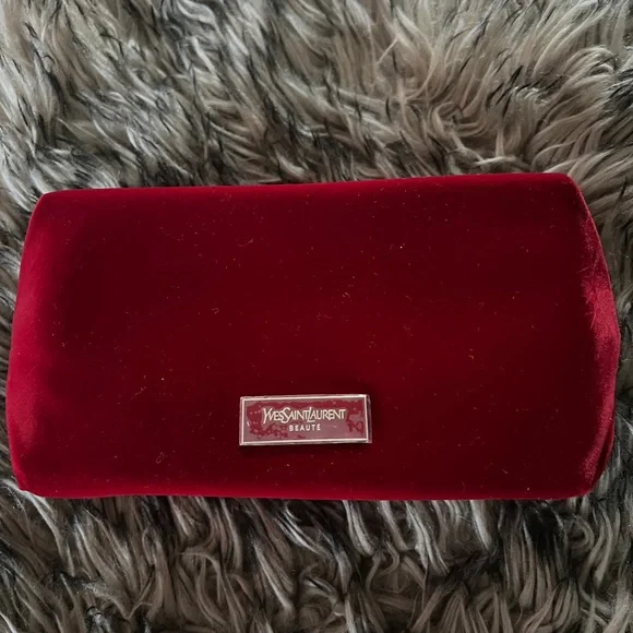 Yves Saint Laurent Red Cosmetic Bag - Picture 1 of 3